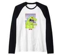 Rugrats Reptar Giant Green Dinosaur Maglia con Maniche Raglan