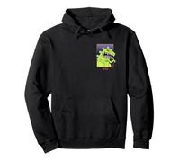 Rugrats Reptar Green Dinosaur Left Chest Felpa con Cappuccio