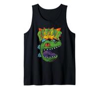 Rugrats Vintage Distressed Reptar Dinosaur Face Cartoon Canotta