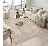 Rugs by Desire Maia Tappeto per soggiorno lavabile, morbido polipropilene, a pelo basso, retro in cotone antiscivolo, per eleganti spazi interni, corallo, 160 x 240 cm (rettangolare)