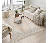 Rugs by Desire Maia Tappeto per soggiorno lavabile, morbido polipropilene, a pelo basso, retro in cotone antiscivolo, per eleganti spazi interni, corallo, 160 x 240 cm (rettangolare)