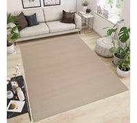 Rugs by Desire Tappeto semplice a pelo basso per soggiorno, moderno, trapuntato, con retro in feltro, beige chiaro, 120 x 170 cm