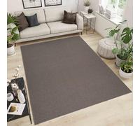 Rugs by Desire Tappeto semplice a pelo basso per soggiorno, moderno, trapuntato, con retro in feltro, beige scuro, 160 x 230 cm