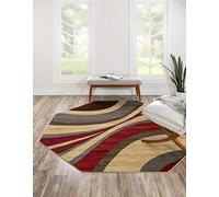 Rugs.com Cafe Collection Tappeto - 2,8 m Ottagono Beige Tappeto Medio Perfetto per Soggiorno, Cucina, Ingresso