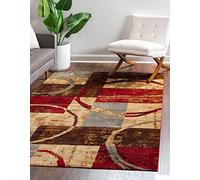 Rugs.com Cafe Collection Tappeto da 1,2 x 1,8 m, multi medio, perfetto per ingressi, cucine, angoli colazione, pezzi d'accento