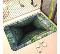 Rugs That Look Like a Hole, Dog Gets Scared of 3D Hole Carpet, 3D Trap Optical Visual Illusion Rugs, Optical Illusion Rug, for Door Entrance, Bathroom, Stairs, Living Room Decor (G,23.6 * 35.4in)