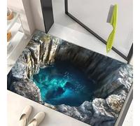Rugs That Look Like a Hole, Dog Gets Scared of 3D Hole Carpet, 3D Trap Optical Visual Illusion Rugs, Optical Illusion Rug, for Door Entrance, Bathroom, Stairs, Living Room Decor (B,23.6 * 35.4in)