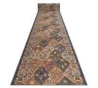 rugsx Passatoia Antiscivolo - Design MODERN CLASSIC - Beige/Grigio - Resistente e Facile da Pulire per Corridoio, Cucina, Ingresso 120x280 cm