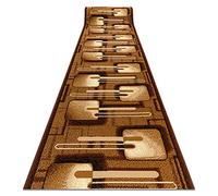 rugsx Passatoia BCF LAMPONE per cucina, corridoio, soggiorno, robusto, classico, Marrone 100x190 cm