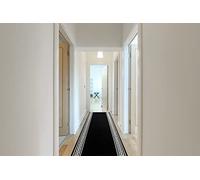 rugsx Passatoia BCF MORAD Grek - Motivo greco in nero - Tappetino per ingresso, cucina e corridoio - Runner 70x170 cm