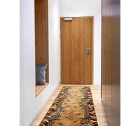 rugsx Passatoia BCF TRIO per cucina, corridoio, soggiorno, robusto, classico, vecchio oro 60x150 cm