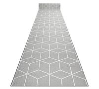 rugsx Passatoia corridoio CUBE Cubo - moderna e resistente, ideale per cucina, soggiorno e ingresso, grigio 120x540 cm
