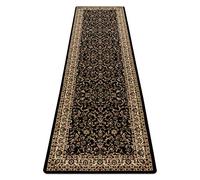 rugsx Passatoia corridoio, tappeto ROYAL ADR, Classico, tradizionale, per il corridoio, la hall, la sala, di alta qualità nero 60x250 cm