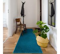 rugsx Passatoia ETON per cucina, corridoio, soggiorno, robusto, classico, turchese 50x370 cm