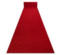 rugsx Passatoia KARMEL pianura, un colore, per cucina, corridoio, soggiorno, robusto, moderno, carminio/rosso 120x240 cm