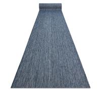 rugsx Passatoia SION effetto sisal, tappeto a tessitura piatta, resistente e facile da pulire, interno esterno, cucina corridoio balcone terrazza, blu scuro 120x480 cm
