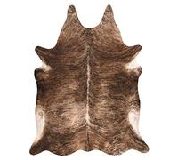 rugsx Tappeto in Pelle Bovina Artificiale Cowhide, Mucca, Motivo Animali, Finta Pelle, Tappeto per Soggiorno, casa, Camera da Letto, DIY Crafts, Marrone 155x195 cm