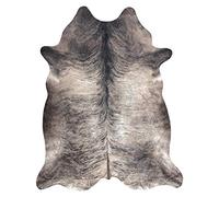 rugsx Tappeto in Pelle Bovina Artificiale Cowhide, Mucca, Motivo Animali, Finta Pelle, Tappeto per Soggiorno, casa, Camera da Letto, DIY Crafts, Grigio 180x220 cm