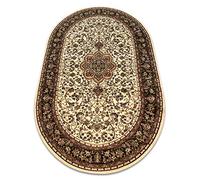 rugsx Tappeto ROYAL classico, tradizionale, orientale, per la camera, soggiorno, camera da letto, di alta qualità, AGY 521 caramello, ovale 100x180 cm