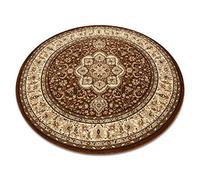 rugsx Tappeto ROYAL classico, tradizionale, orientale, per la camera, soggiorno, camera da letto, di alta qualità marrone, cerchio 150 cm