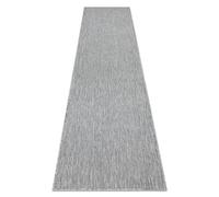 rugsx Tappeto SION effetto sisal, tessitura piatta, resistente e facile da pulire, interno & esterno, soggiorno, camera, balcone, terrazza - grigio 60x250 cm