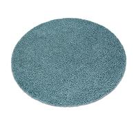 rugsx Tappeto SOFFI shaggy 5cm; per la camera dei bambini, il soggiorono, la camera da letto, tappeto peloso, cameretta bimba, blu, cerchio 80 cm