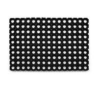 rugsx Zerbino gomma - Tappeto di gomma all'esterno e all'interno - Zerbino traforato nero 100x150 cm