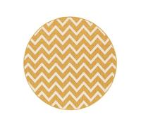 RugVista Capri Tappeto per interni ed esterni, Rotonda, Ø 150 cm, Giallo | Moderni, Pelo corto, Lavabile solo a mano, Oeko-Tex 100, Resistente ai raggi UV, Cucina, Corridoio, Porch