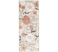 RugVista Cherri, Tappeto per interni ed esterni, Tappeti moderni, 200 x 80 cm, Rettangolare, Pelo medio, Soggiorno, Cucina, Corridoio, Porch, Lavabile solo a mano, Resistente ai raggi UV, Beige/Rosa