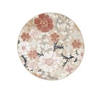 RugVista Cherri, Tappeto, Tappeti moderni, Ø 150 cm, Rotonda, Pelo medio, Soggiorno, Camera da letto, Corridoio, Lavabile solo a mano, oeko_tex_100, Beige/Rosa