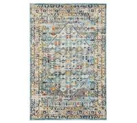 RugVista Chillon Tappeto, 160 x 230 cm, Chiaro Blu/Multi | Orientali, Rettangolare, Pelo medio, Lavabile solo a secco, Oeko-Tex 100, Soggiorno, Sala da pranzo, Camera da letto, Cucina