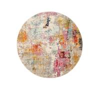 RugVista Fiona, Tappeto, Tappeti moderni, Ø 150 cm, Rotonda, Pelo medio, Soggiorno, Camera da letto, Cucina, Corridoio, Lavabile solo a secco, oeko_tex_100, Multicolore