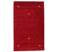 RugVista Gabbeh loom Two Lines, Tappeto, Gabbeh, 160 x 100 cm, Rettangolare, Pelo medio, Soggiorno, Sala da pranzo, Camera letto, Lavabile solo a secco, Certificato Care & Fair, Rosso