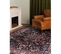 RugVista Galaxy Oriental, Tappeto Moderno, Pelo Corto, 120 x 180 cm, Rettangolare, Qualità cert. OEKO-TEX Standard 100, Ciniglia, Corridoio, Camera da Letto, Cucina, Salotto, Ufficio, Blu/Nero