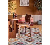 RugVista Kerala, Tappeto, Tappeti moderni, 160 x 100 cm, Rettangolare, Pelo corto, Soggiorno, Cucina, Lavabile solo a mano, oeko_tex_100, Rosso/Multi