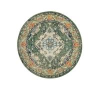 RugVista Leia, Tappeto, Tappeti moderni, Ø 200 cm, Rotonda, Pelo medio, Soggiorno, Sala da pranzo, Camera letto, Cucina, Lavabile solo a secco, oeko_tex_100, Verde