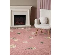 RugVista Linnea, Tappeto per bambini, Shaggy/Handloom, 300 x 200 cm, Rettangolare, Pelo medio, Soggiorno, Cameretta, Camera da letto, Lavabile solo a secco, Senza sostanze chimiche pericolose, Rosa