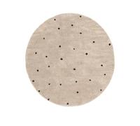 RugVista Marbella, Tappeto per cameretta, ∅ 150 cm, Tappeto per bambini, Tappeto per bambini, Tappeto da gioco per bambini, handloom shaggy, Fatto a macchina, Vello alto, Senza sostanze nocive, Beige