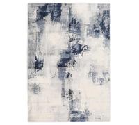 RugVista Mila, Tappeto Moderno, Pelo Corto, 160 x 230 cm, Rettangolare, Qualità cert. OEKO-TEX Standard 100, PP, Corridoio, Camera da Letto, Cucina, Salotto, Sala da Pranzo, Ufficio, Blu grigio