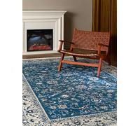 RugVista Nain Florentine, Tappeto Nain Orientale, Pelo Corto, 200 x 300 cm, Rettangolare, Qualità cert. OEKO-TEX Standard 100, PP/Poliestere, Corridoio, Camera da Letto, Cucina, Salotto, Azzurro