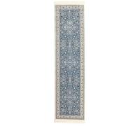 RugVista Nain Florentine, Tappeto Nain Orientale, Pelo Corto, 80 x 300 cm, Runner/Passatoia, Qualità cert. OEKO-TEX Standard 100, PP/PS, Corridoio, Camera da Letto, Cucina, Salotto, Azzurro