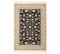 RugVista Nain Neizar, Tappeto Nain Orientale, Pelo Corto, 140 x 200 cm, Rettangolare, Qualità cert. OEKO-TEX Standard 100, PP/Poliestere, Corridoio, Camera da Letto, Cucina, Salotto, Beige/Nero