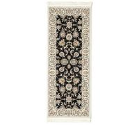 RugVista Nain Neizar, Tappeto Nain Orientale, Pelo Corto, 80 x 200 cm, Rettangolare, Qualità cert. OEKO-TEX Standard 100, PP/Poliestere, Corridoio, Camera da Letto, Cucina, Salotto, Beige/Nero