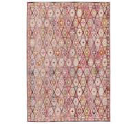 RugVista Nenax, Tappeto Moderno, Pelo Corto, 160 x 230 cm, Rettangolare, Qualità cert. OEKO-TEX Standard 100, PP, Corridoio, Camera da Letto, Cucina, Salotto, Sala da Pranzo, Ufficio, Rosso/Rosa