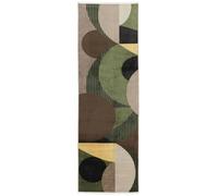 RugVista Rondo, Tappeto Moderno, Pelo Corto, 100 x 300 cm, Runner/Passatoia, Qualità cert. OEKO-TEX Standard 100, Poliestere, Corridoio, Camera da Letto, Cucina, Salotto, Ufficio, Verde giallo