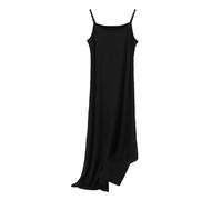 RUHANE Camicia da Notte da Donna Senza Maniche Lunga Camicia da Notte Abito da Notte Plus Size Sleepshirt Chemise Lounge Dress XL-8XL,Nero,8XL