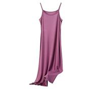 RUHANE Camicia da Notte da Donna Senza Maniche Lunga Camicia da Notte Abito da Notte Plus Size Sleepshirt Chemise Lounge Dress XL-8XL,Crystal Purple,XL