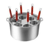 RUHEN Cuocipasta in Acciaio Inox con cestelli scolapasta, utensile da Cucina Multi-pentola