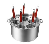RUHEN Cuocipasta in Acciaio Inox con cestelli scolapasta, utensile da Cucina Multi-pentola