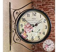 RUHEN Orologi da Giardino per Esterni, da Appendere su Entrambi i Lati
